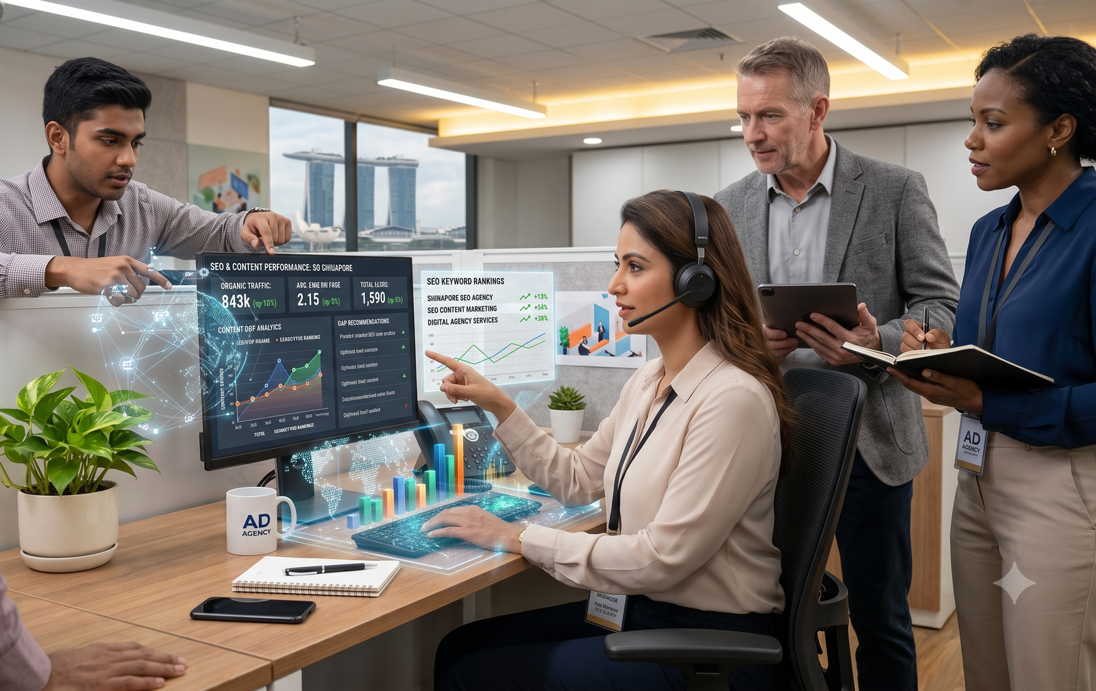 VeriSure Leads leadership team on the call center floor